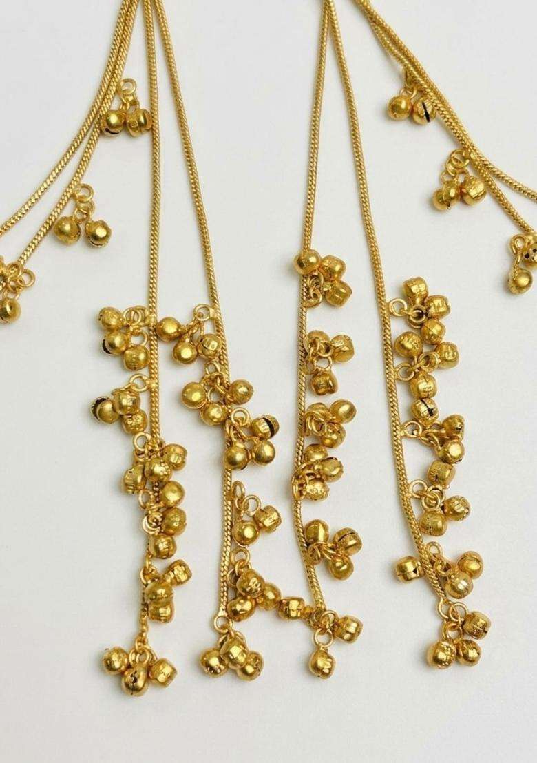 Gold-Plated Green & Pink Kundan Studded Kaanchain Drop Earrings for Women | Traditional Ethnic Jewellery for Wedding & Festive Wear | Gift for Her - Indya