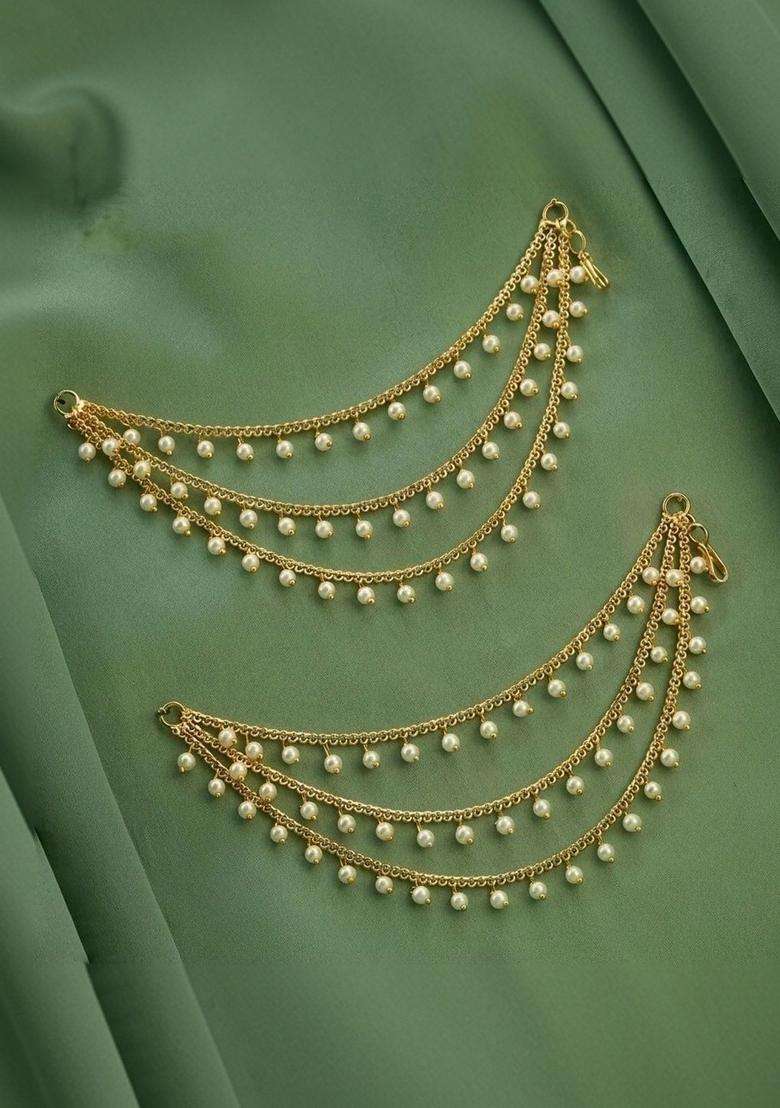 Gold-Plated Classic Earrings for Men & Women | Traditional Ethnic Jewellery for Wedding & Festive Wear | Festive Gift - Indya