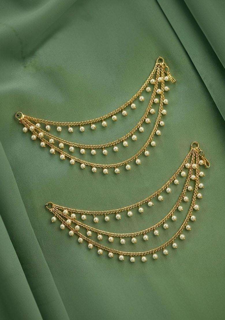 Gold-Plated Geometric Earrings for Women | Traditional Ethnic Jewellery for Wedding & Festive Wear | Gift for Her - Indya