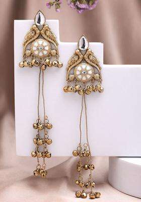 Gold-Plated Floral Drop Earrings for Women | Traditional Ethnic Jewellery for Wedding & Festive Wear | Gift for Her