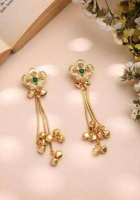 Gold-Plated Floral Drop Earrings for Women | Traditional Ethnic Jewellery for Wedding & Festive Wear | Gift for Her
