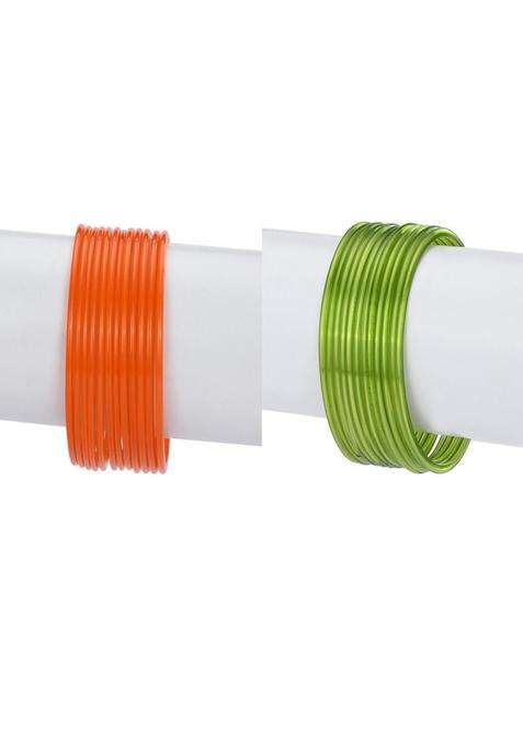 Orange Bangle for Women | Traditional Temple Jewellery for Wedding & Festive Wear | Gift for Her