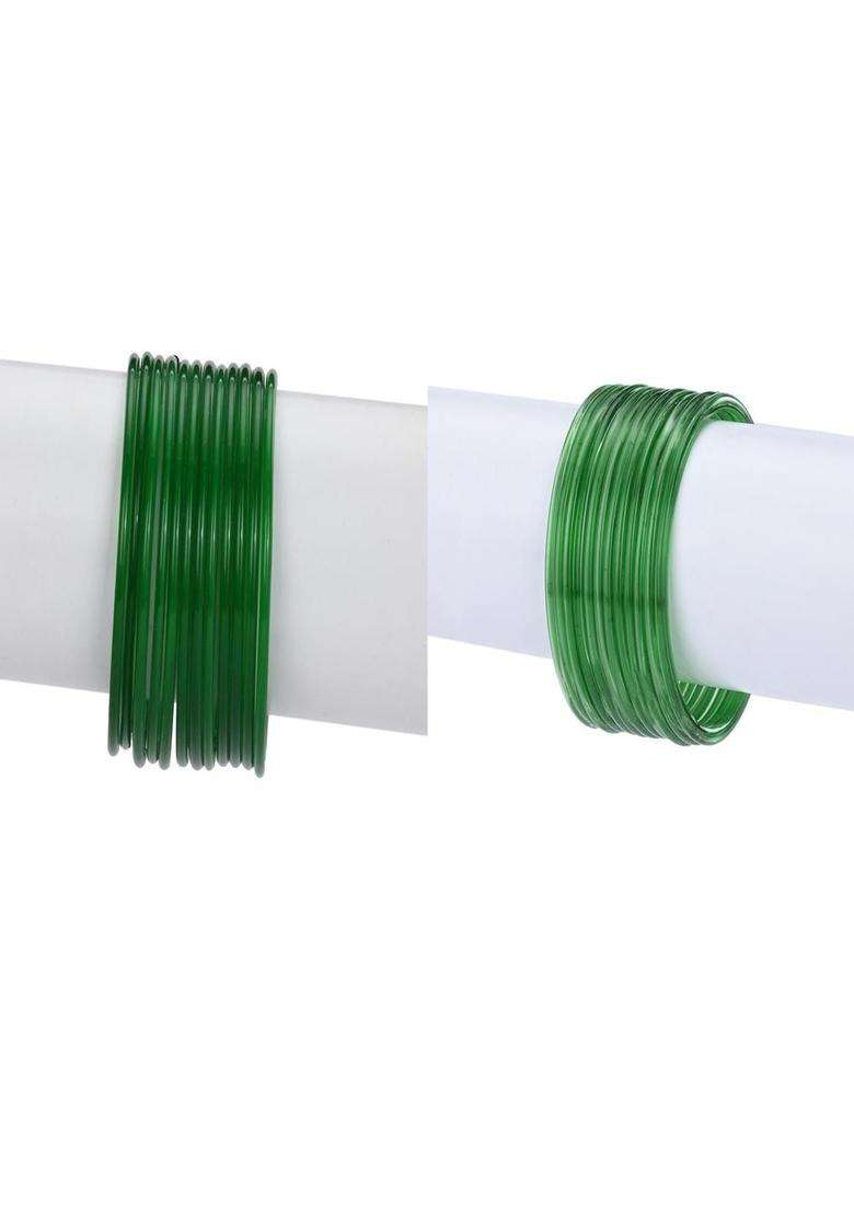 Green Bangle for Women | Traditional Temple Jewellery for Wedding & Festive Wear | Gift for Her - Indya