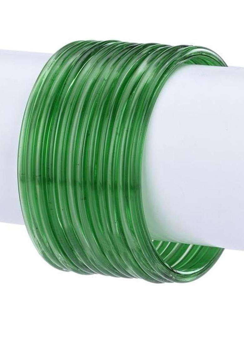 Green Bangle for Women | Traditional Temple Jewellery for Wedding & Festive Wear | Gift for Her - Indya