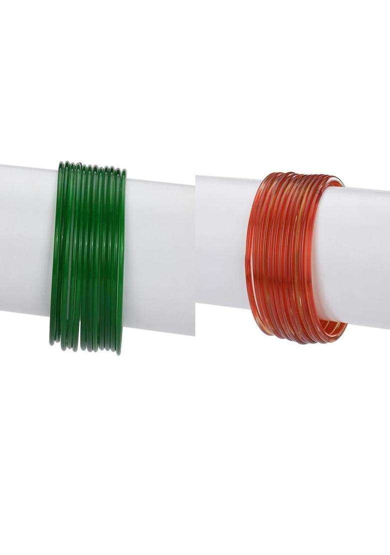 Green Bangle for Women | Traditional Temple Jewellery for Wedding & Festive Wear | Gift for Her - Indya