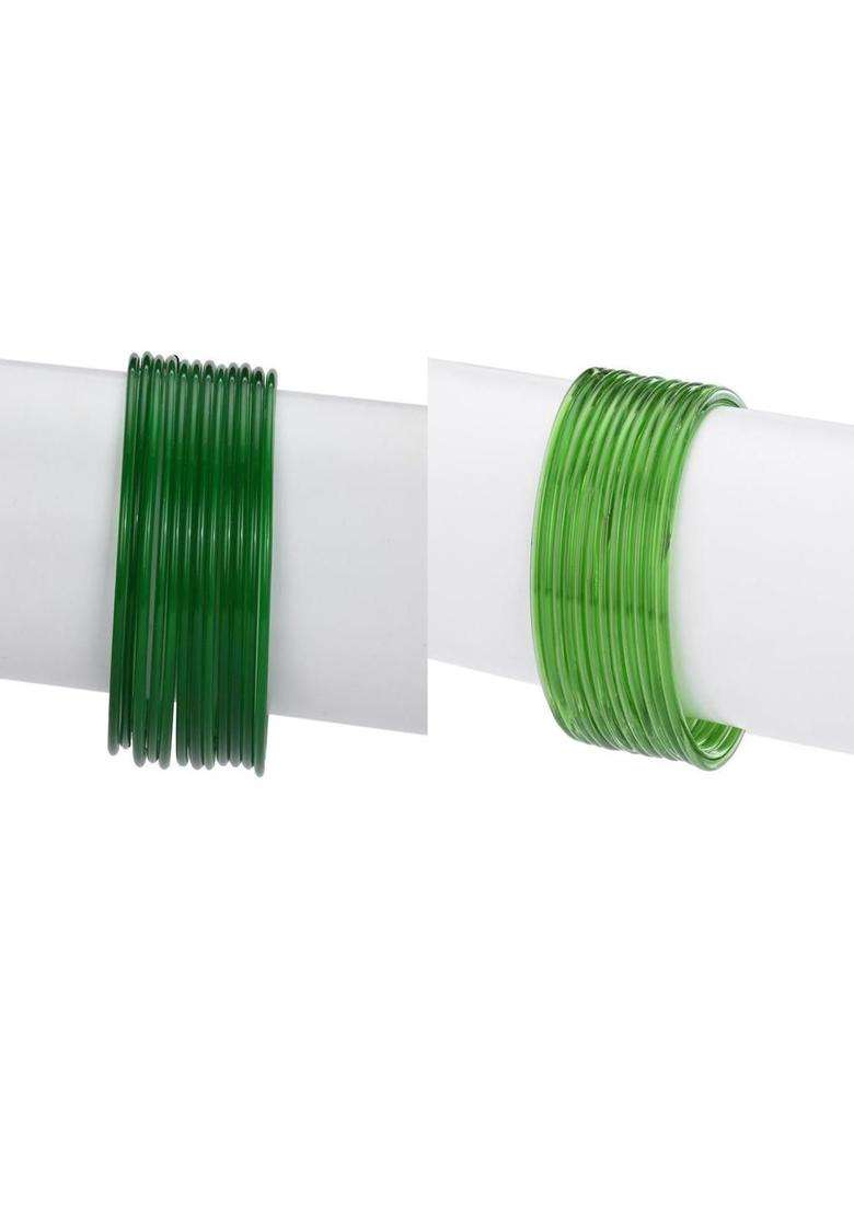 Green Bangle for Women | Traditional Temple Jewellery for Wedding & Festive Wear | Gift for Her - Indya