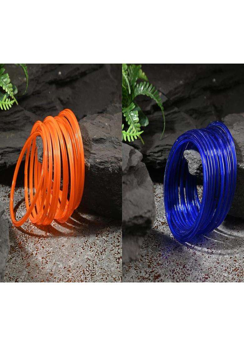Orange Bangle for Women | Traditional Temple Jewellery for Wedding & Festive Wear | Gift for Her - Indya