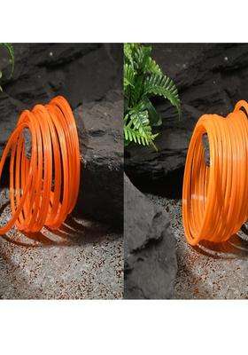 Orange Bangle for Women | Traditional Temple Jewellery for Wedding & Festive Wear | Gift for Her