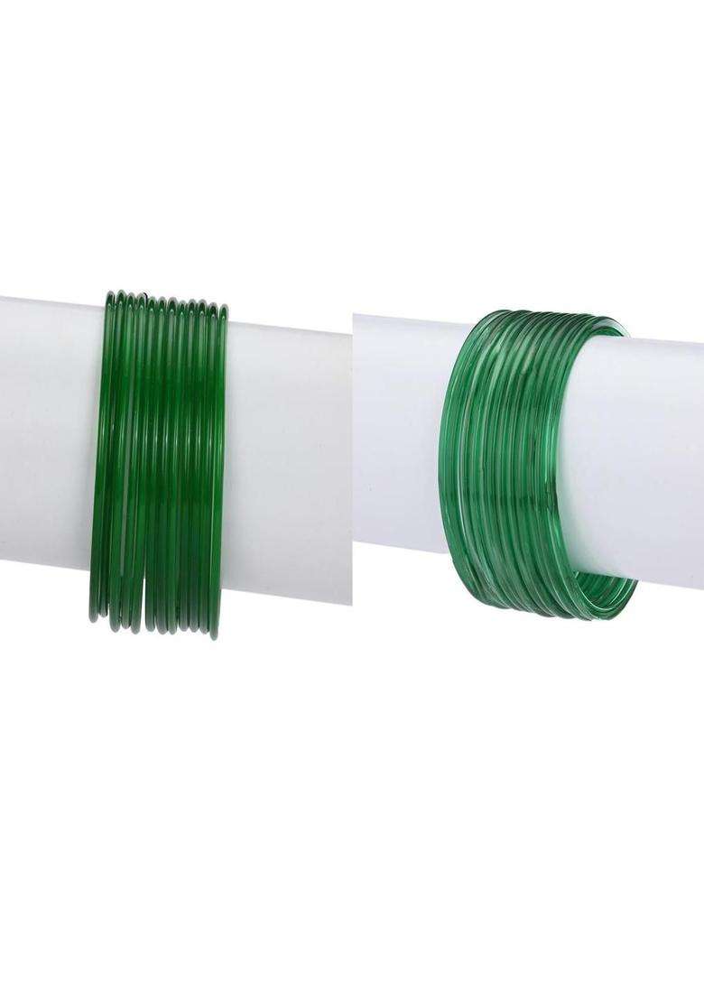 Green Bangle for Women | Traditional Temple Jewellery for Wedding & Festive Wear | Gift for Her - Indya
