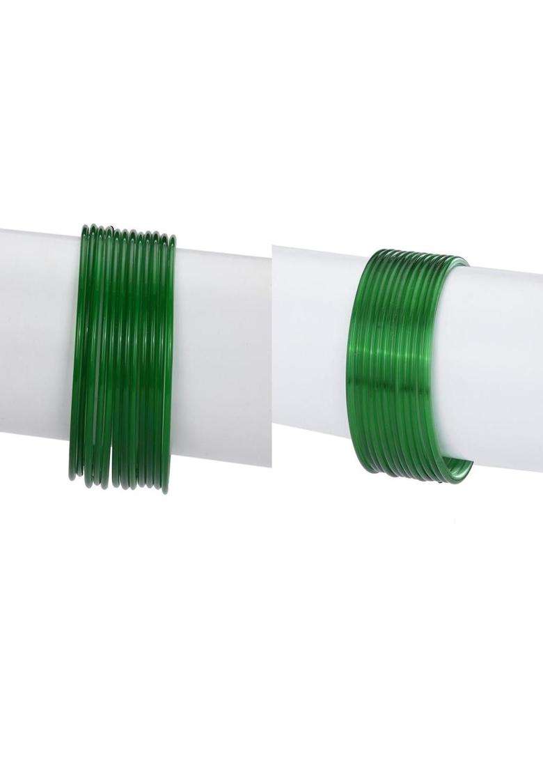 Green Bangle for Women | Traditional Temple Jewellery for Wedding & Festive Wear | Gift for Her - Indya