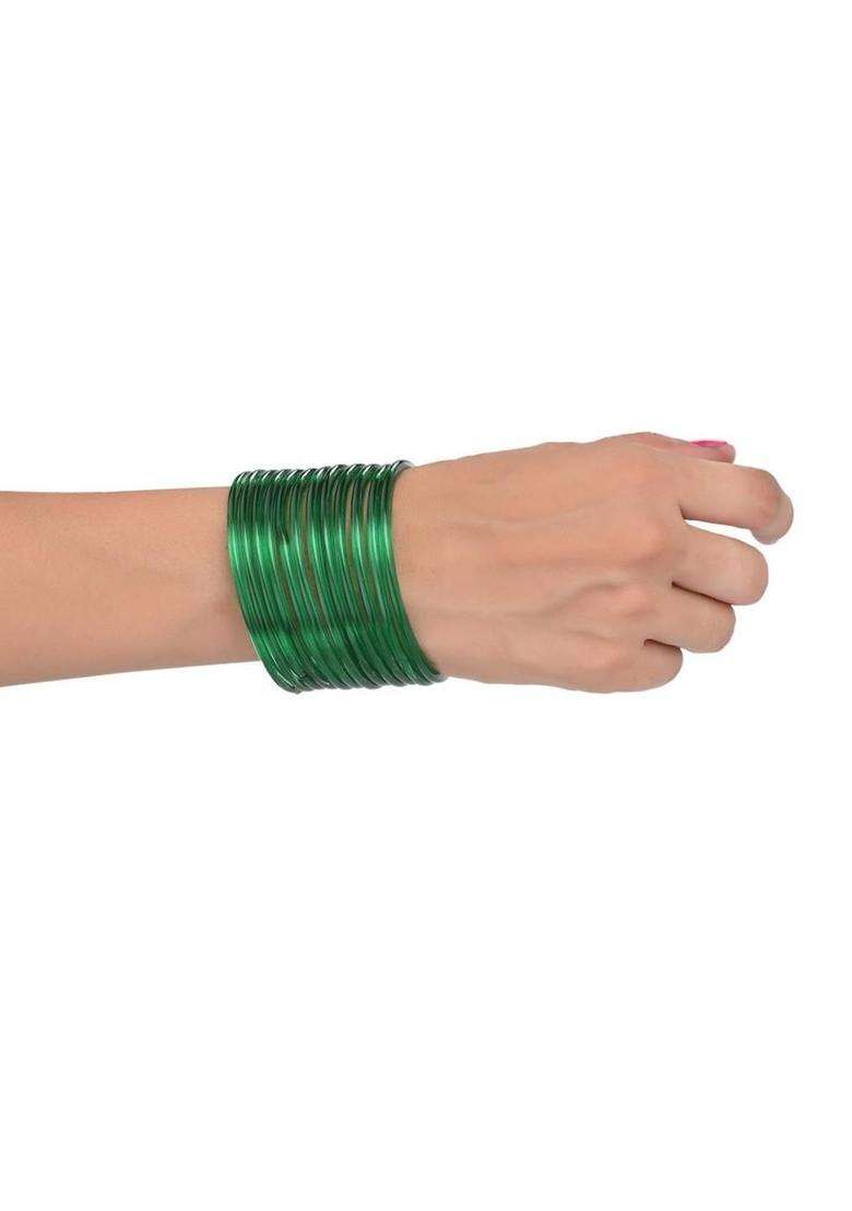 Green Bangle for Women | Traditional Temple Jewellery for Wedding & Festive Wear | Gift for Her - Indya