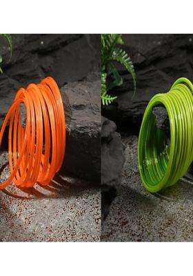 Orange Bangle for Women | Traditional Temple Jewellery for Wedding & Festive Wear | Gift for Her