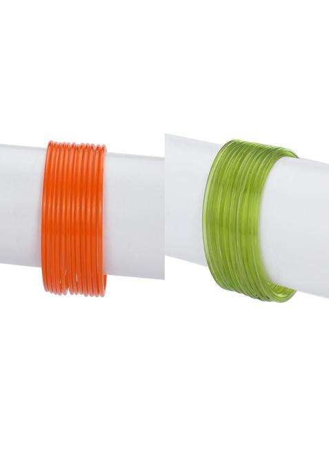 Orange Bangle for Women | Traditional Temple Jewellery for Wedding & Festive Wear | Gift for Her