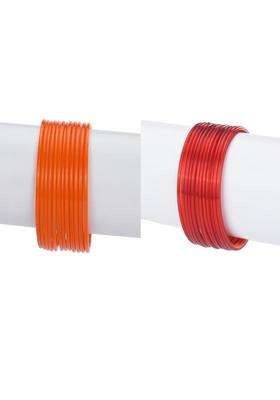 Orange Bangle for Women | Traditional Temple Jewellery for Wedding & Festive Wear | Gift for Her