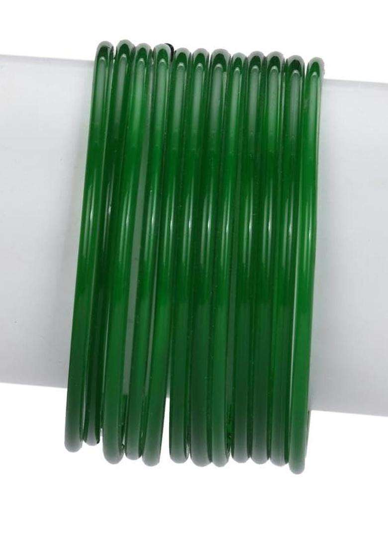 Green Bangle for Women | Traditional Temple Jewellery for Wedding & Festive Wear | Gift for Her - Indya