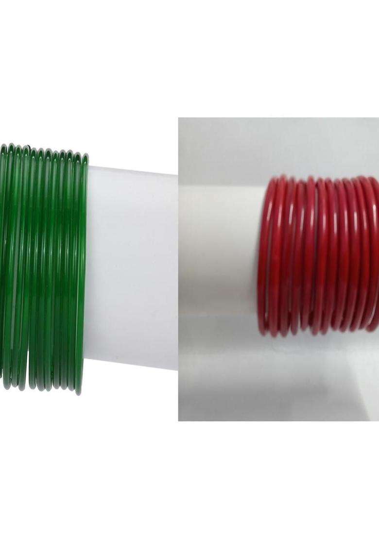 Green Bangle for Women | Traditional Temple Jewellery for Wedding & Festive Wear | Gift for Her - Indya