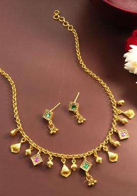 Kundan-Studded Jewellery Set for Women | Traditional Temple Jewellery for Wedding & Festive Wear | Gift for Her