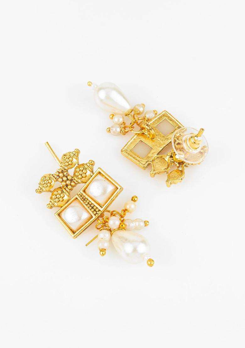 Kundan-Studded Jewellery Set for Women | Traditional Temple Jewellery for Wedding & Festive Wear | Gift for Her - Indya