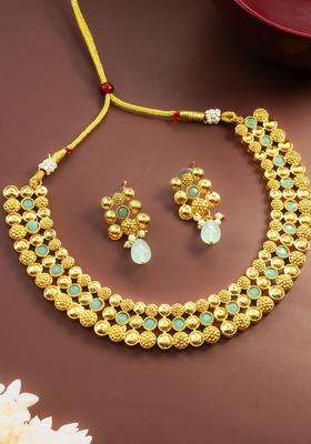 Kundan-Studded Jewellery Set for Women | Traditional Temple Jewellery for Wedding & Festive Wear | Gift for Her