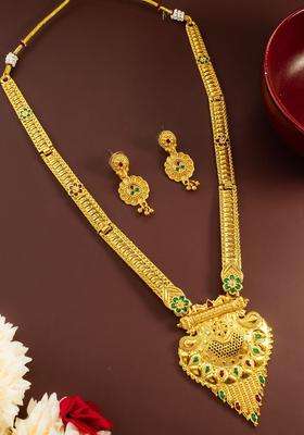 Kundan-Studded Jewellery Set for Women | Traditional Temple Jewellery for Wedding & Festive Wear | Gift for Her