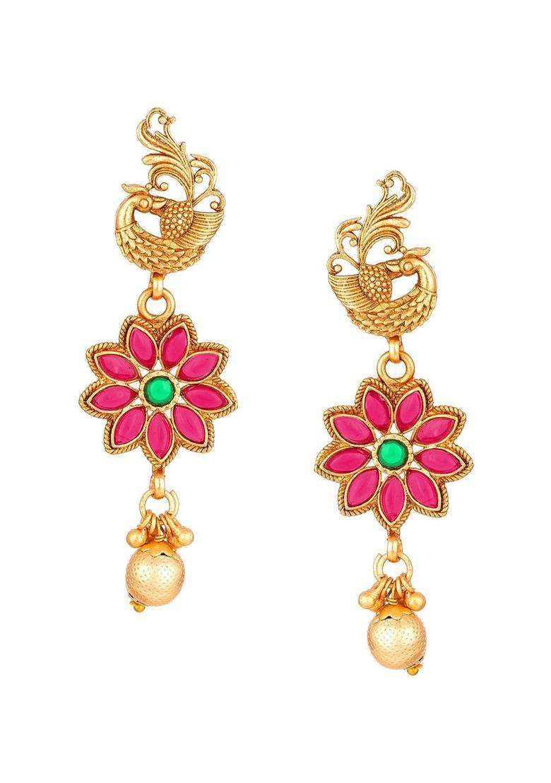 Gold-Plated Temple Choker Jewellery Set for Women | Traditional Temple Jewellery for Wedding & Festive Wear | Gift for Her - Indya