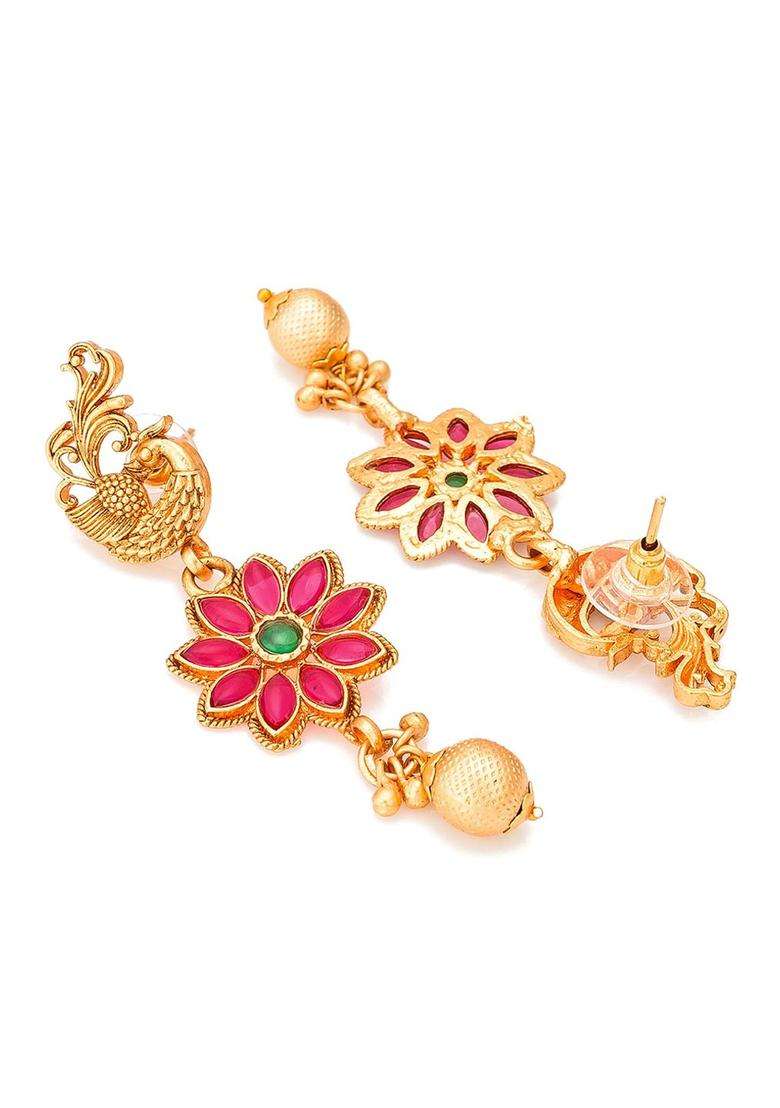 Gold-Plated Temple Choker Jewellery Set for Women | Traditional Temple Jewellery for Wedding & Festive Wear | Gift for Her - Indya