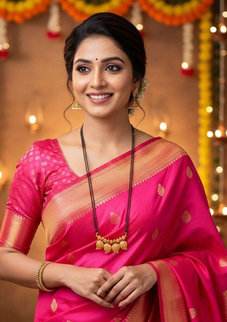 Brass Gold-Plated Temple Necklace for Women | Traditional Temple Jewellery for Wedding & Festive Wear | Gift for Her - Indya