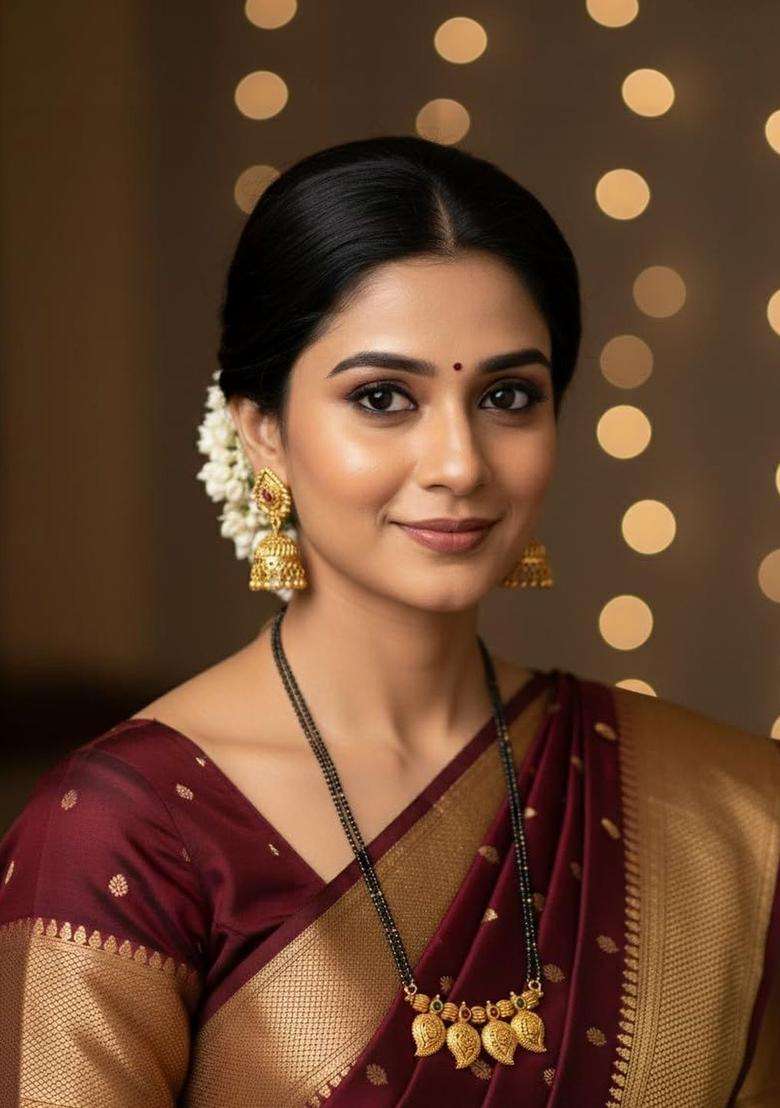 Brass Gold-Plated Temple Necklace for Women | Traditional Temple Jewellery for Wedding & Festive Wear | Gift for Her - Indya