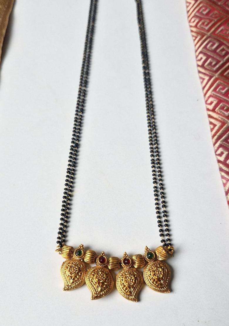 Brass Gold-Plated Temple Necklace for Women | Traditional Temple Jewellery for Wedding & Festive Wear | Gift for Her - Indya