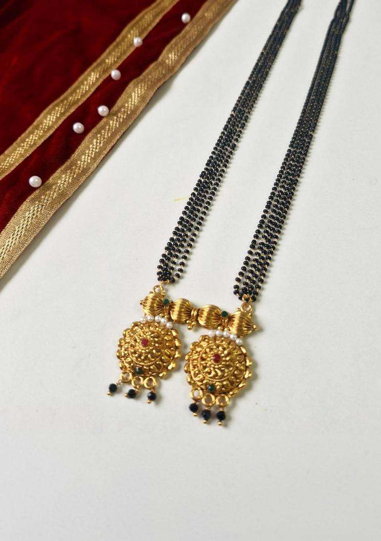 Brass Gold-Plated Temple Necklace for Women | Traditional Temple Jewellery for Wedding & Festive Wear | Gift for Her - Indya