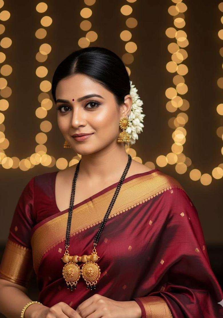 Brass Gold-Plated Antique Necklace for Women | Traditional Temple Jewellery for Wedding & Festive Wear | Gift for Her - Indya