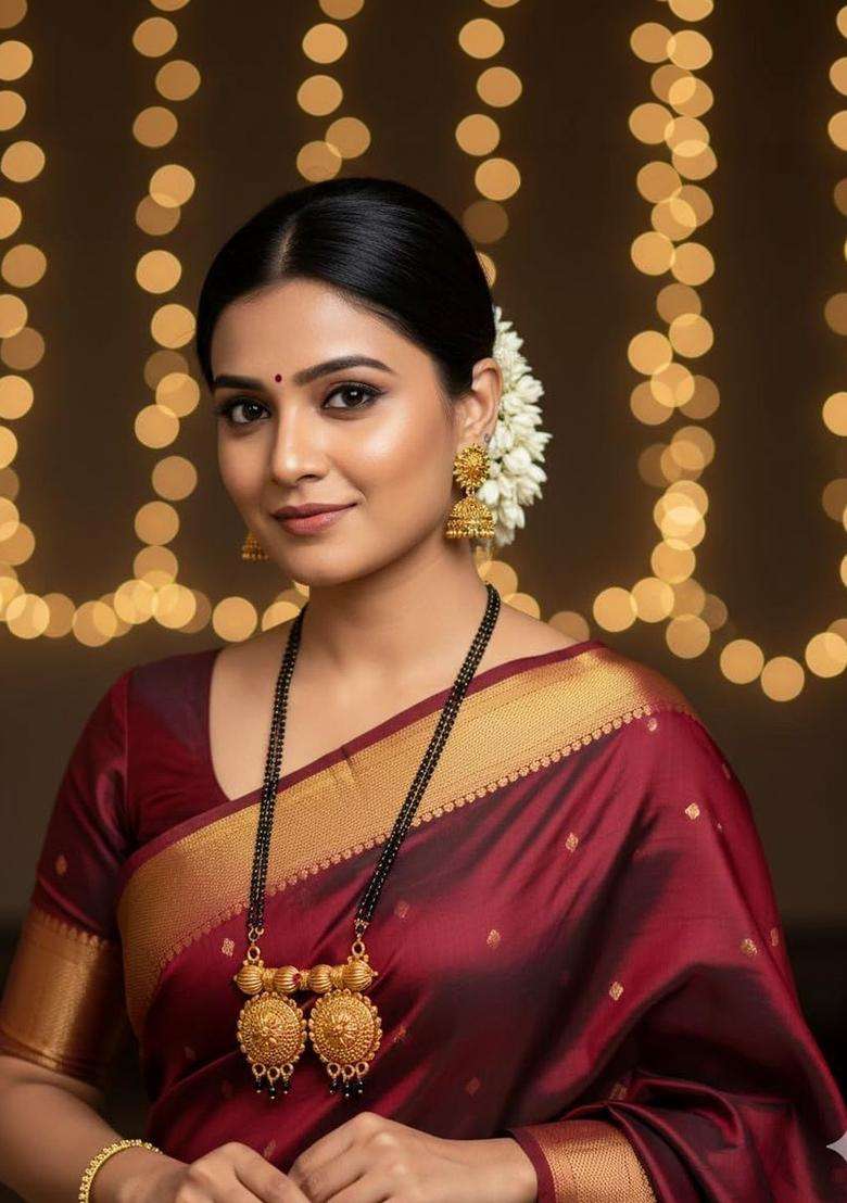 Brass Gold-Plated Temple Necklace for Women | Traditional Temple Jewellery for Wedding & Festive Wear | Gift for Her - Indya