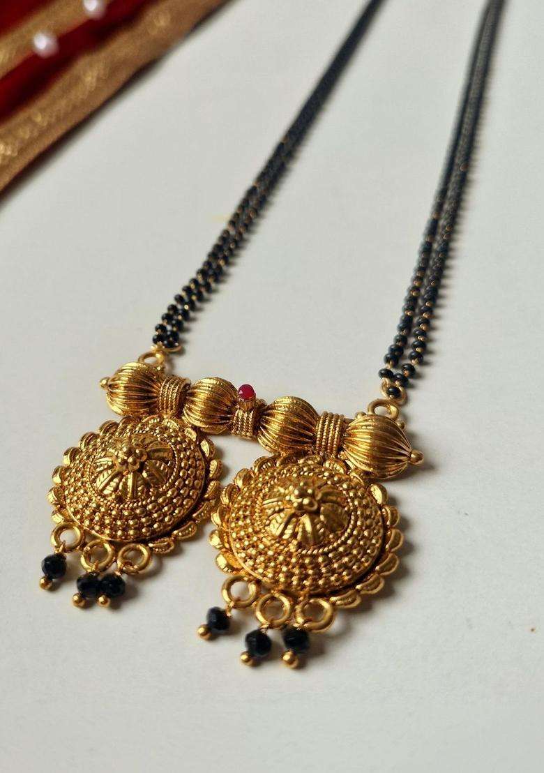 Brass Gold-Plated Temple Necklace for Women | Traditional Temple Jewellery for Wedding & Festive Wear | Gift for Her - Indya