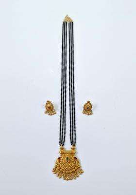 Brass Gold-Plated Temple Necklace for Women | Traditional Temple Jewellery for Wedding & Festive Wear | Gift for Her