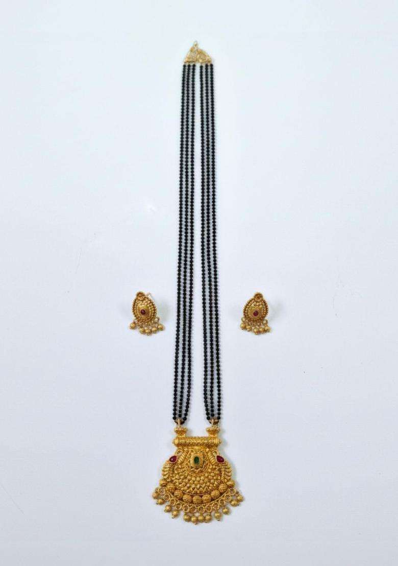 Brass Gold-Plated Temple Necklace for Women | Traditional Temple Jewellery for Wedding & Festive Wear | Gift for Her - Indya