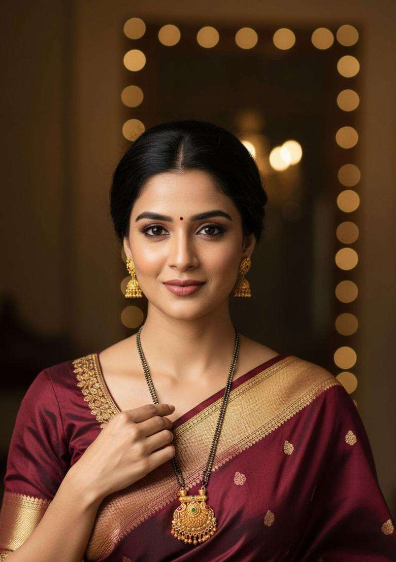Brass Gold-Plated Temple Necklace for Women | Traditional Temple Jewellery for Wedding & Festive Wear | Gift for Her - Indya