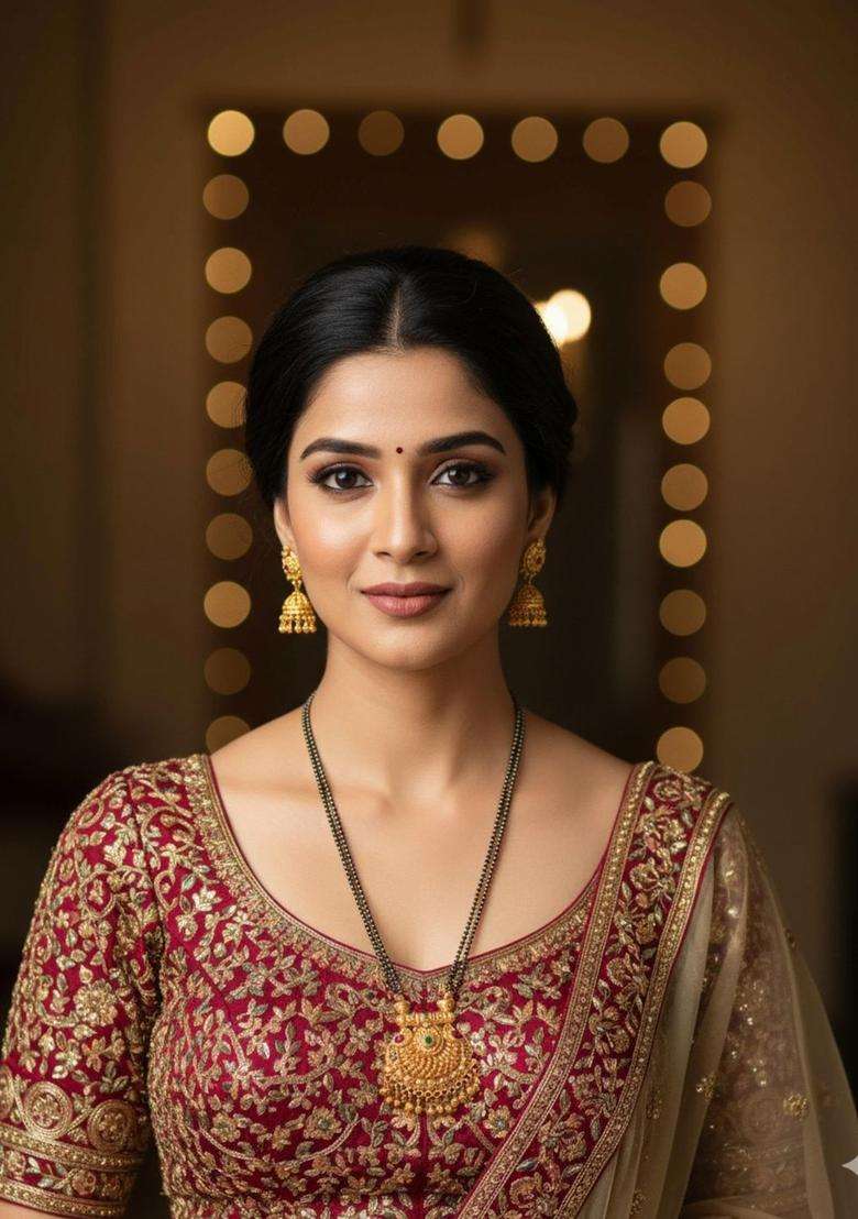Brass Gold-Plated Temple Necklace for Women | Traditional Temple Jewellery for Wedding & Festive Wear | Gift for Her - Indya