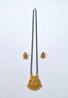 Brass Gold-Plated Temple Necklace for Women | Traditional Temple Jewellery for Wedding & Festive Wear | Gift for Her