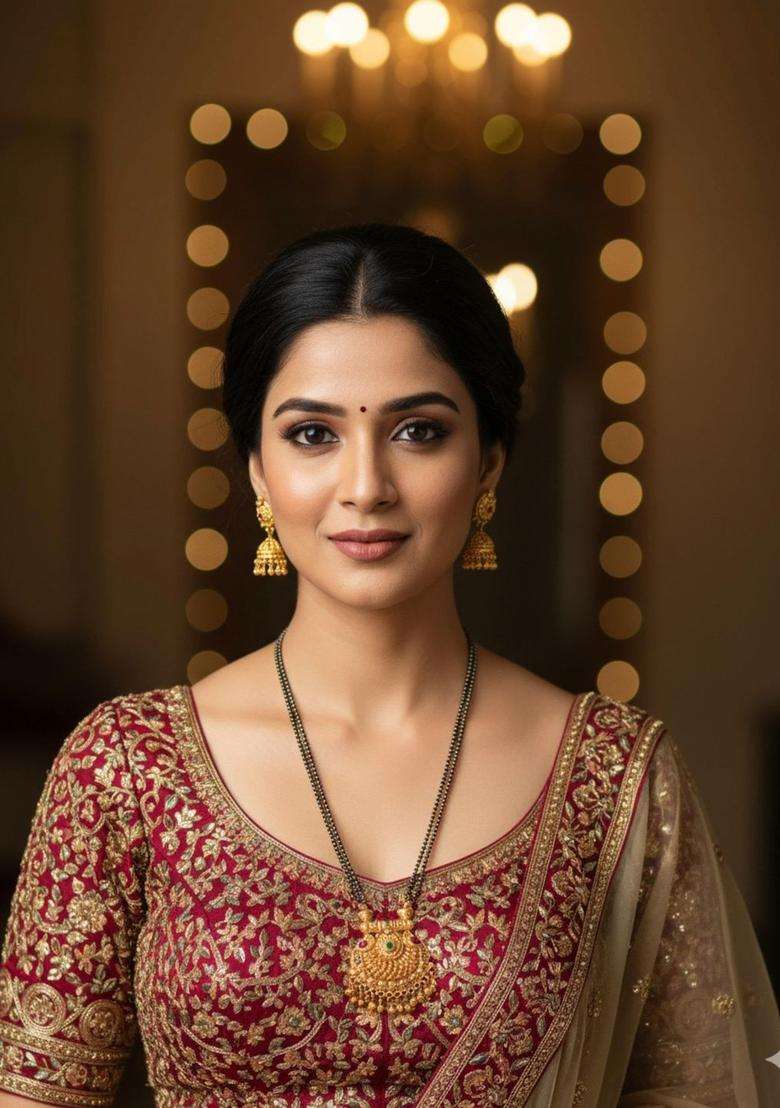 Brass Gold-Plated Temple Necklace for Women | Traditional Temple Jewellery for Wedding & Festive Wear | Gift for Her - Indya