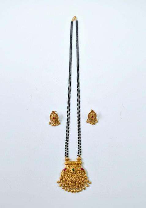 Brass Gold-Plated Temple Necklace for Women | Traditional Temple Jewellery for Wedding & Festive Wear | Gift for Her