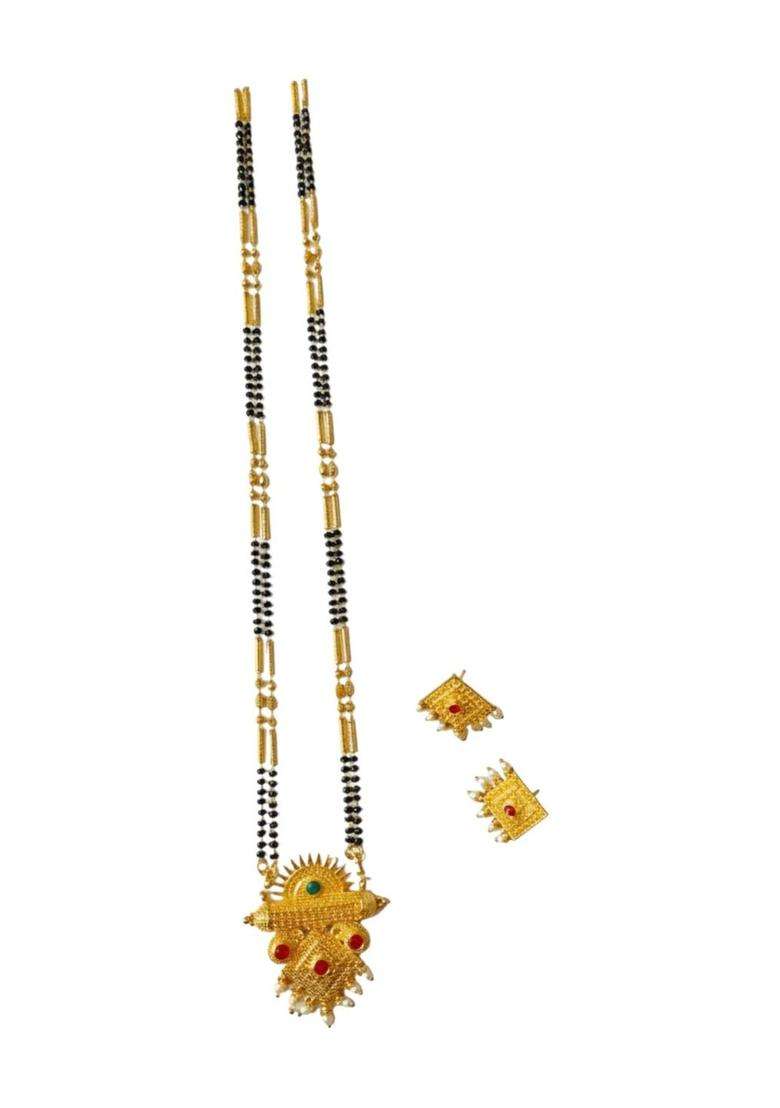 Brass Gold-Plated Temple Necklace for Women | Traditional Temple Jewellery for Wedding & Festive Wear | Gift for Her - Indya