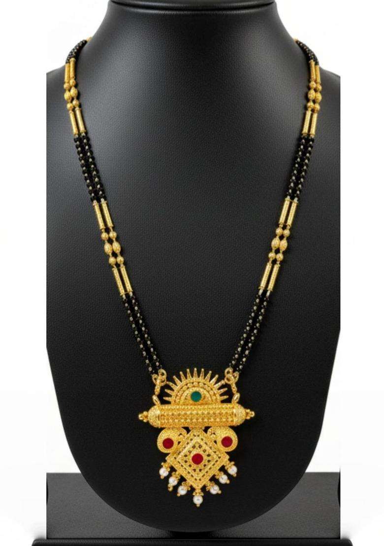 Brass Gold-Plated Temple Necklace for Women | Traditional Temple Jewellery for Wedding & Festive Wear | Gift for Her - Indya