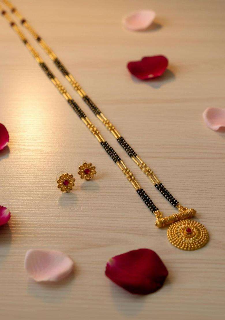 Brass Gold-Plated Temple Necklace for Women | Traditional Temple Jewellery for Wedding & Festive Wear | Gift for Her - Indya