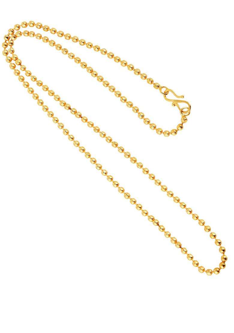 Set of 2 Silver-Plated Beaded Anklets with Gold-Plated Chain for Women | Traditional Temple Jewellery for Wedding & Festive Wear | Gift for Her - Indya