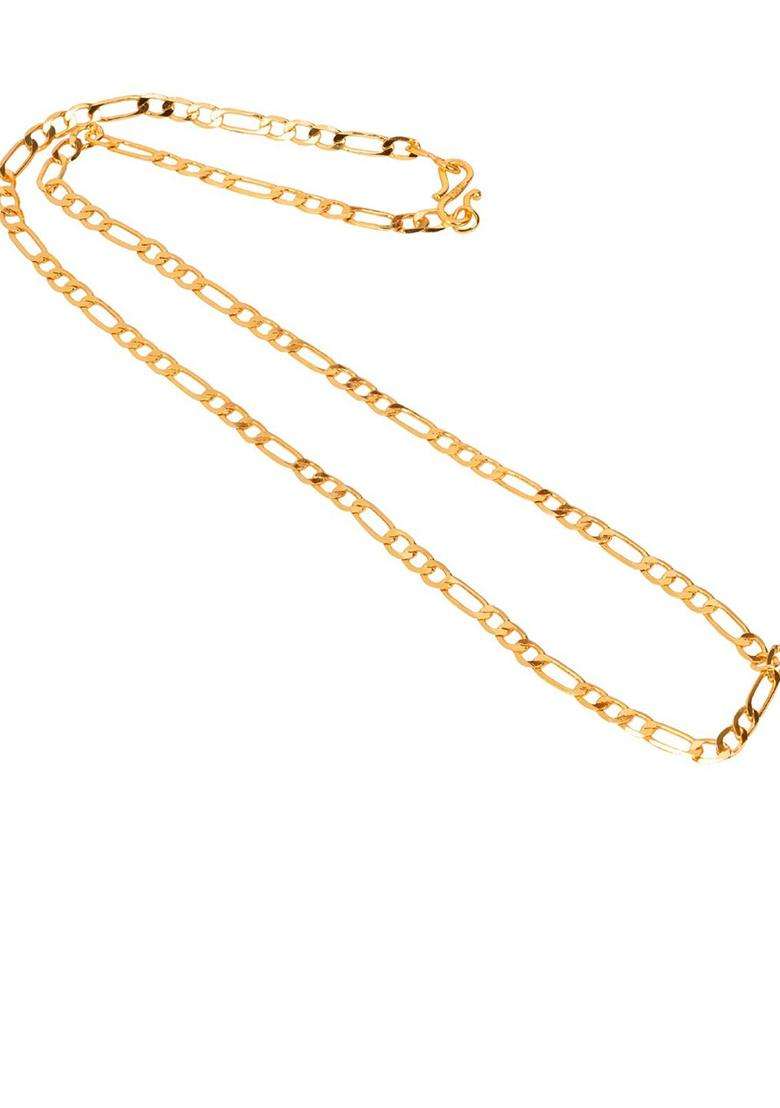 Set of 2 Silver-Plated Anklets with Gold-Plated Chain for Women | Traditional Temple Jewellery for Wedding & Festive Wear | Gift for Her - Indya
