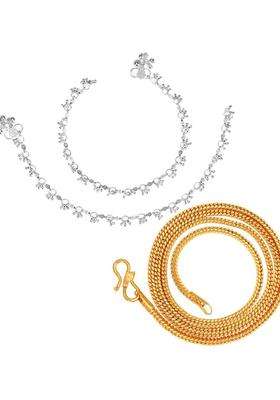 Gold & Silver-Plated Artificial Beads Jewellery Set for Women | Traditional Temple Jewellery for Wedding & Festive Wear | Gift for Her