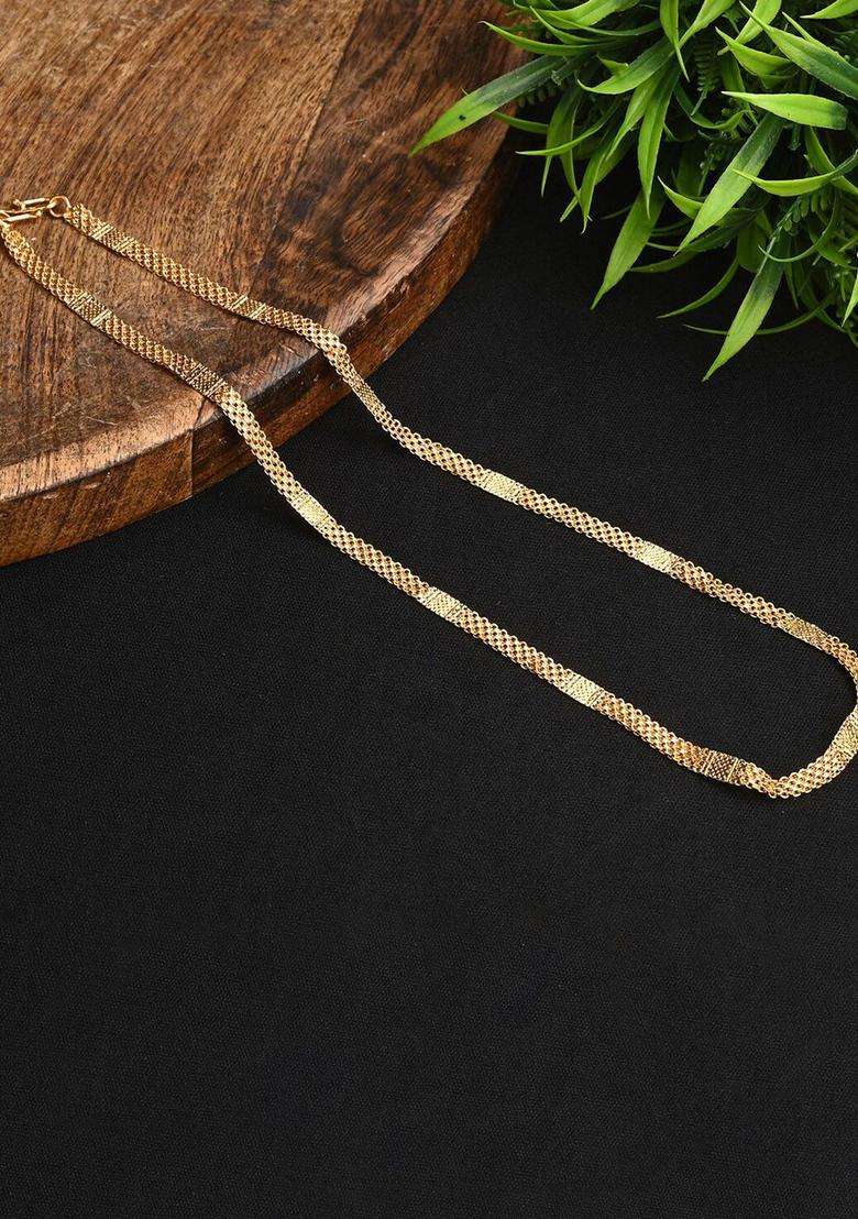 Set of 2 Silver-Plated Anklets with Gold-Plated Chain for Women | Traditional Temple Jewellery for Wedding & Festive Wear | Gift for Her - Indya