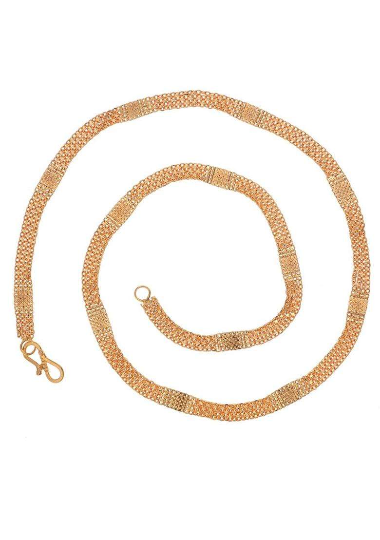 Set of 2 Silver-Plated Beaded Anklets with Gold-Plated Chain Jewellery Set for Women | Traditional Temple Jewellery for Wedding & Festive Wear | Gift for Her - Indya