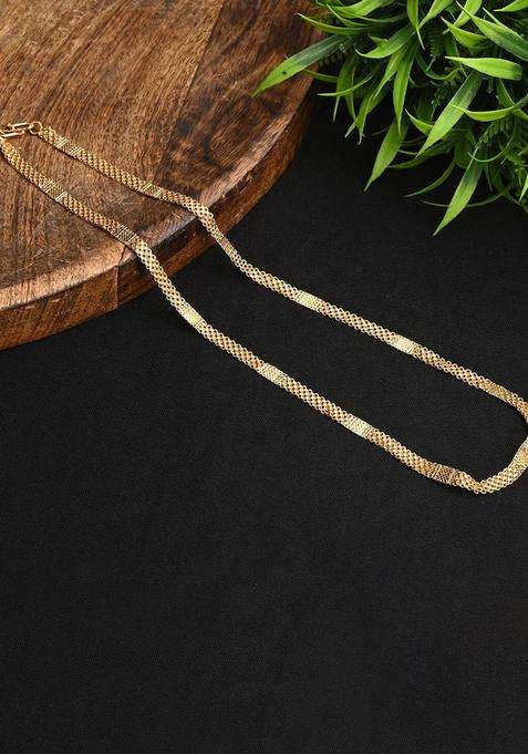 Gold-Plated Chain & Set of 2 Silver-Plated Anklets Jewellery Set for Women | Traditional Temple Jewellery for Wedding & Festive Wear | Gift for Her