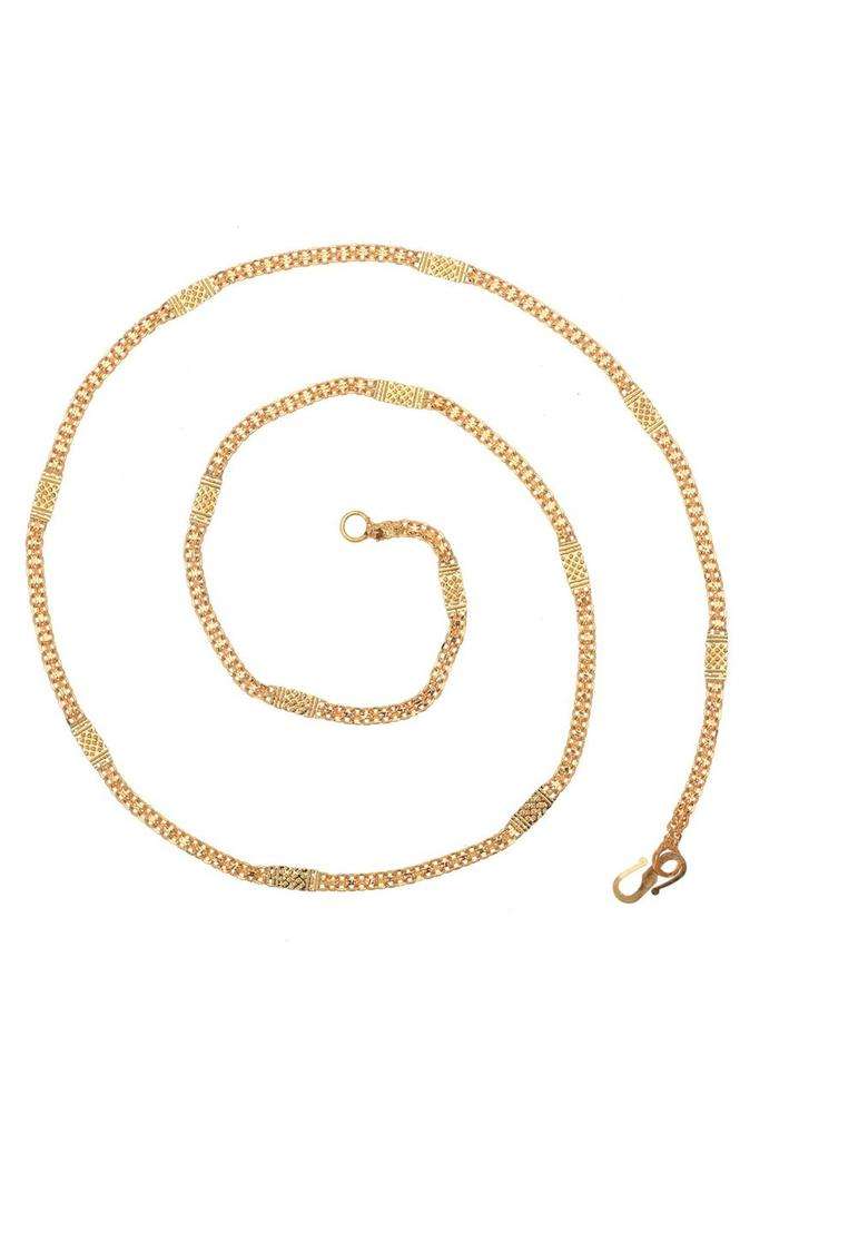 Set of 2 Silver-Plated Beaded Anklets with Gold-Plated Chain Jewellery Set for Women | Traditional Temple Jewellery for Wedding & Festive Wear | Gift for Her - Indya